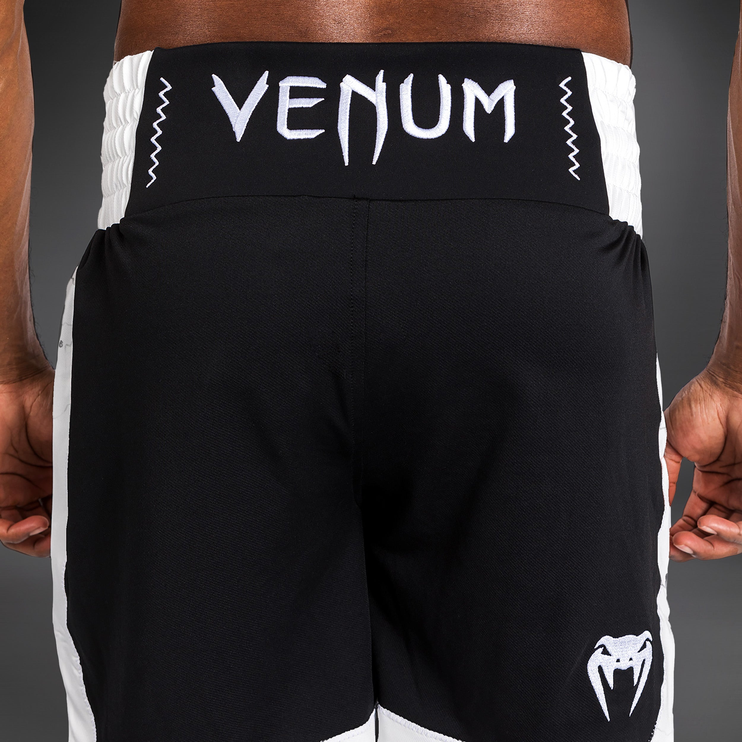 Venum Classic Boxing Shorts for Men - Black & White MMA Training & Fight Gear - Perfect for Boxing, MMA, Muay Thai & Gym Workouts