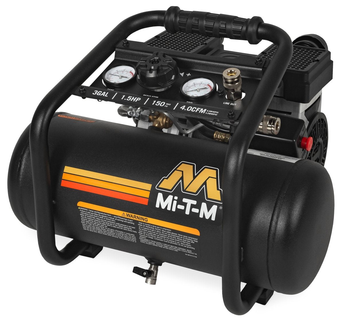 3 Gallon Single Stage Electric Air Compressor - AM1 HE15 03QM - Perfect for Home DIY Projects, Inflating Tires, and Powering Air Tools