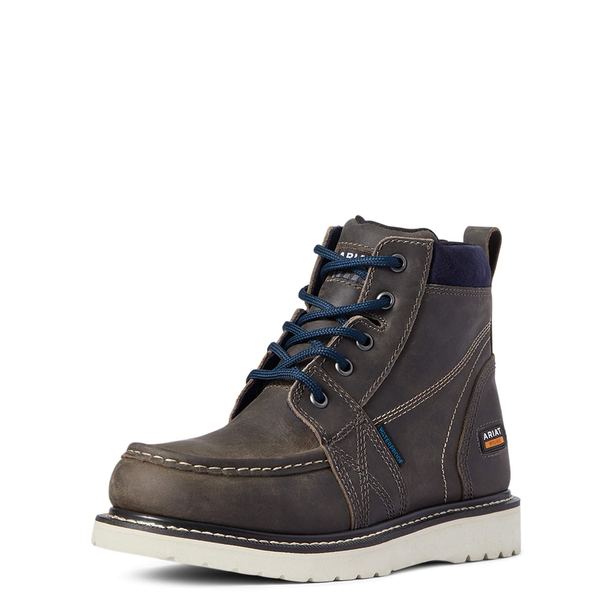 Ariat Women's Rebar Wedge Moc Toe Waterproof Work Boots - Steel Toe Safety Shoes for Construction, Hiking & Outdoor Work | Comfortable Non-Slip Work Boots for Women