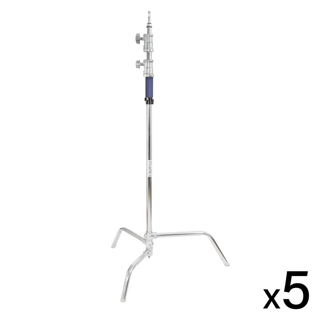 Professional C Stand with Spring Loaded Detachable Turtle Base - Heavy Duty Photography & Video Lighting Stand for Studio, Film Set, and YouTube Content Creation