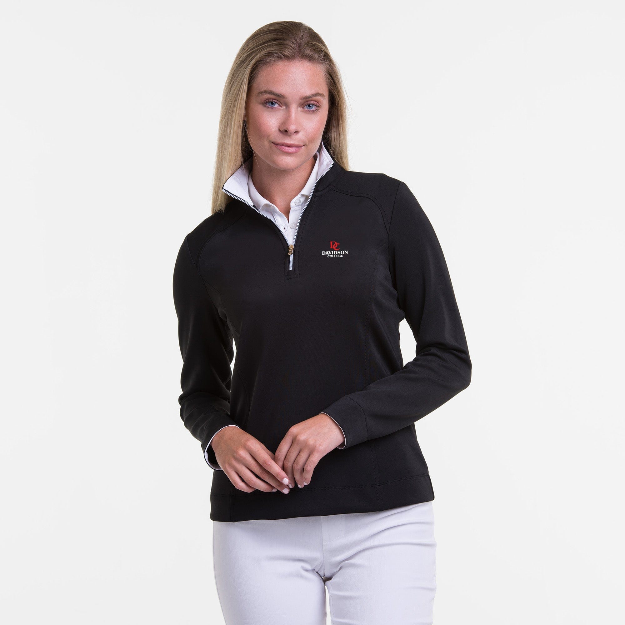 Davidson College Wells Quarter Zip Sweatshirt | Men's & Women's Pullover Fleece Jacket | Comfortable & Stylish for Campus, Class & Outdoor Activities