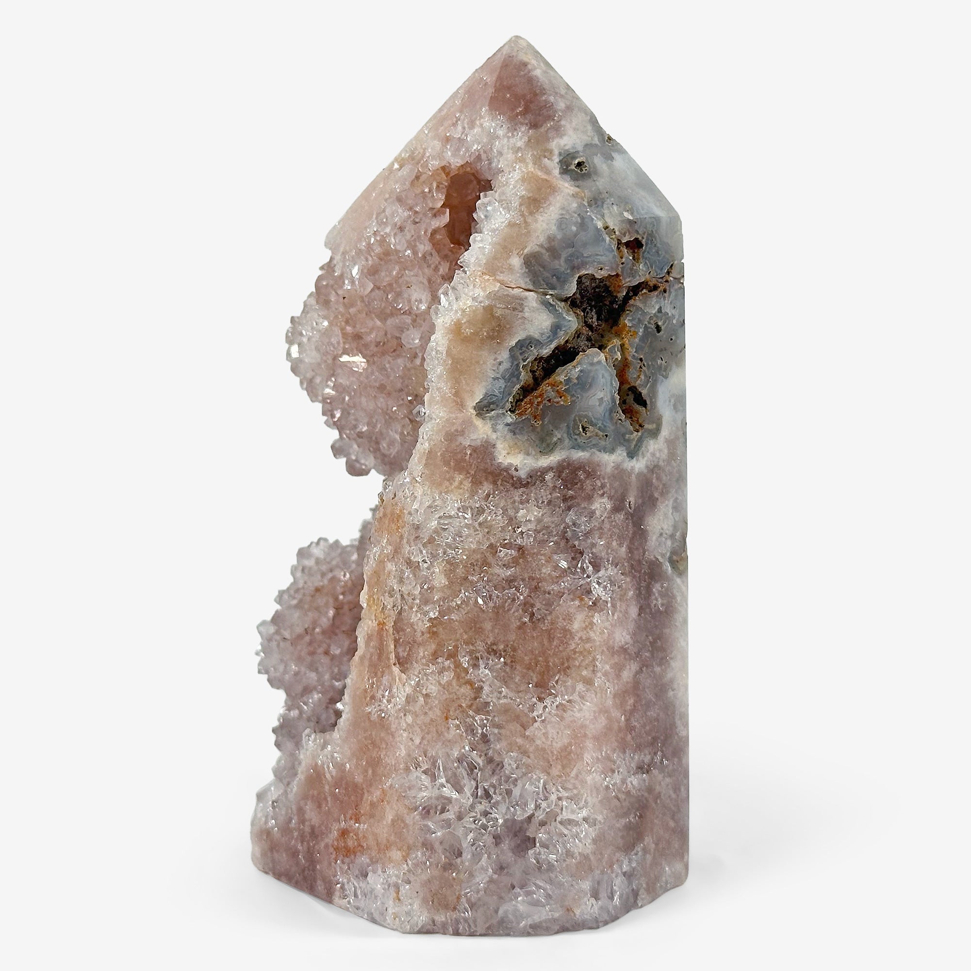 Natural Pink Amethyst Crystal Obelisk Tower – Polished Healing Gemstone Point for Meditation, Chakra Balancing & Spiritual Growth – Elegant Home & Office Décor – Unique Collector’s Crystal Gift for Yoga, Reiki & Energy Workers (RPO401)