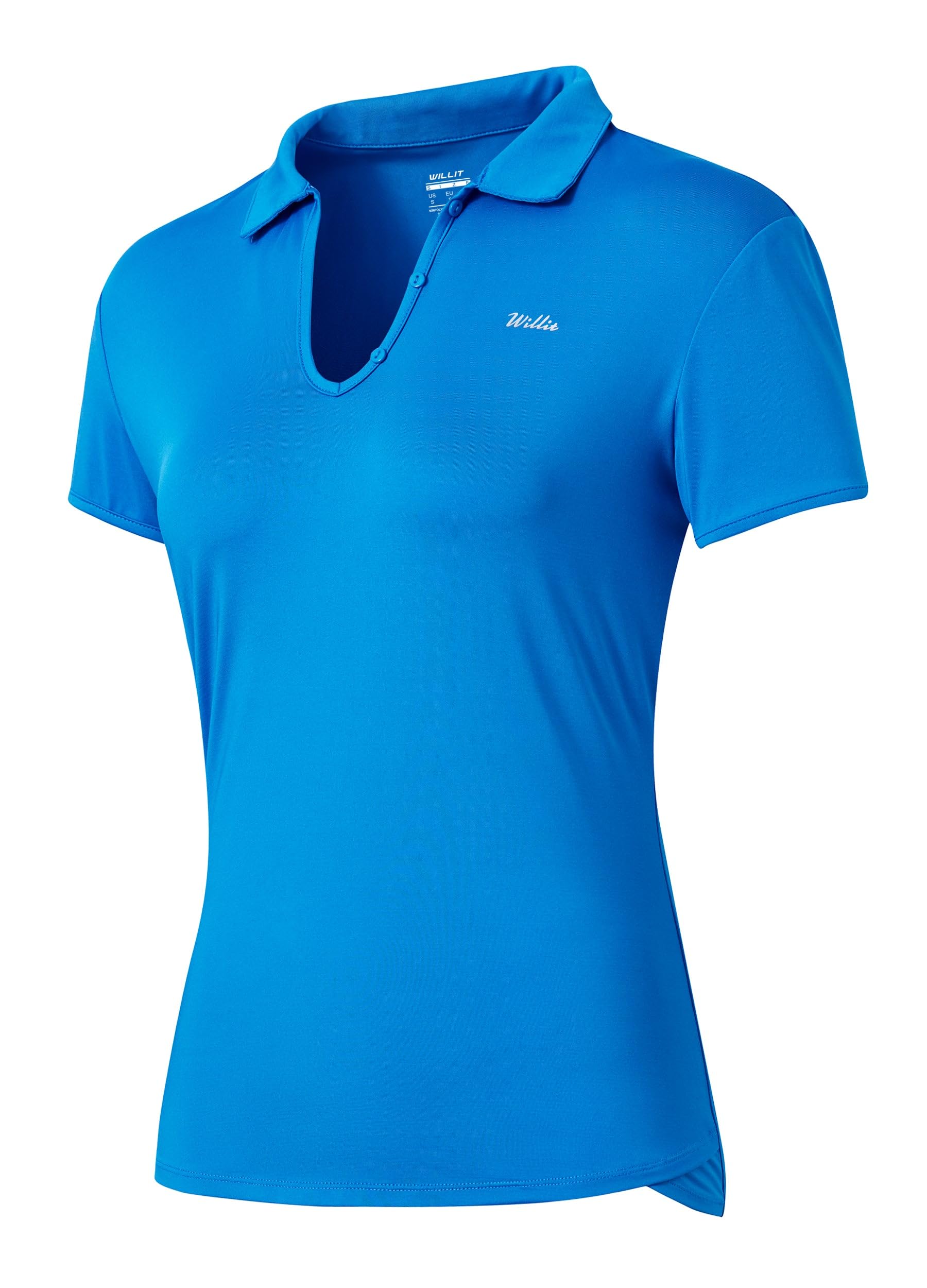 Willit Women's Quick Dry Short Sleeve Polo Shirt - UPF 50+ Tennis Golf Workout Running Top - Breathable Moisture Wicking Activewear for Sports & Outdoor Activities