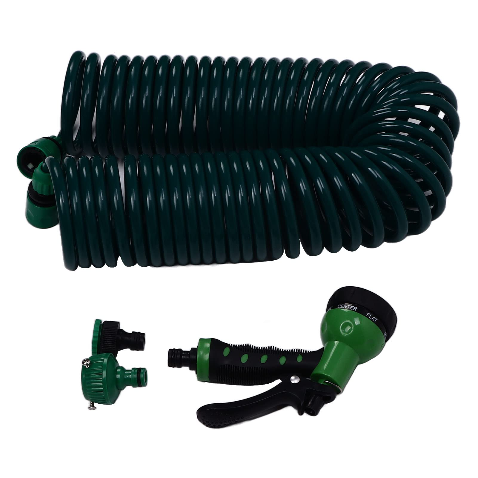 Okuyonic Telescopic Spring Hose - Expandable Garden Water Hose with Easy Connection, EVA Coil Design for Lawns, Yards & Outdoor Use | Perfect for Watering Plants, Washing Cars & Cleaning Patios