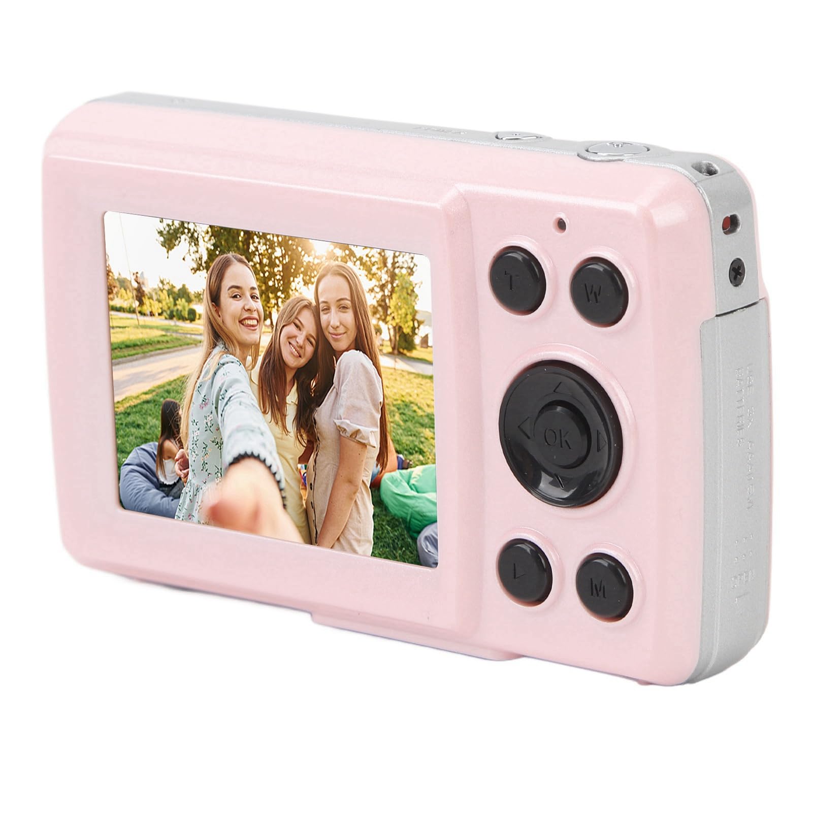 Compact Digital Camera with Multi-Axis Stabilization - Portable ABS Travel Camera for Vlogging, Photography & Outdoor Adventures (Rose Gold) - Perfect for Travel, YouTube Videos & Everyday Shooting