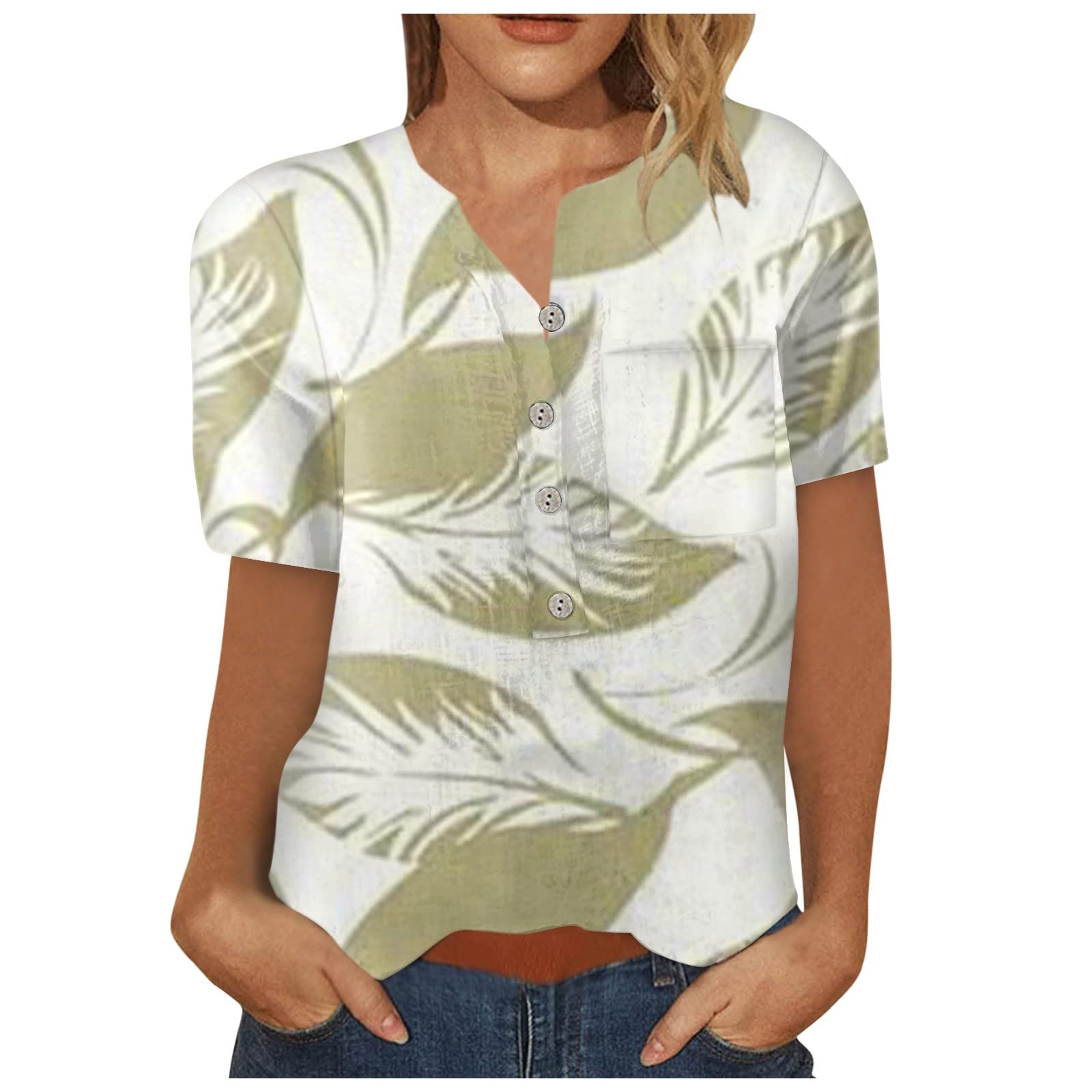 Women's Casual Short Sleeve T-Shirts - Soft Scoop Neck Summer Tops with Printed Designs for Workout, Office & Everyday Wear