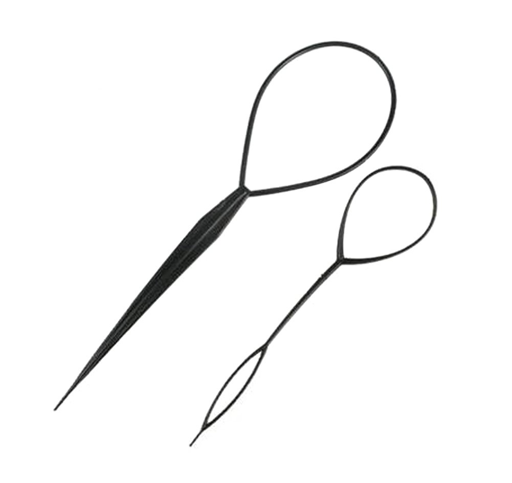 Magic Hair Braid Ponytail Maker Clip - DIY Hair Styling Tool for Quick & Easy Ponytails (2-Pack, Black) | Perfect for Parties, Weddings & Everyday Hairstyles