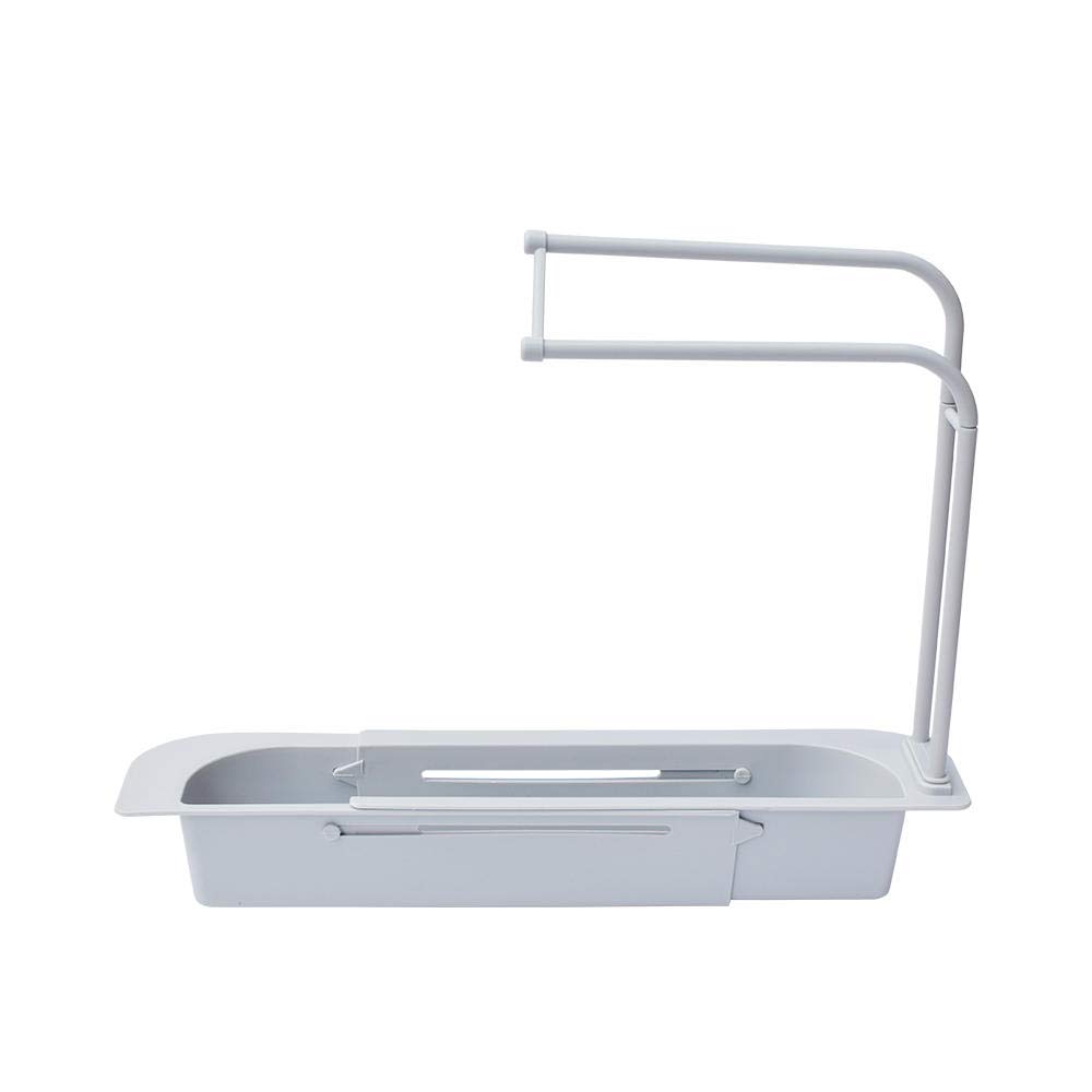 Adjustable Sink Shelf for Kitchen & Bathroom - Dish Drying Rack with Soap Holder