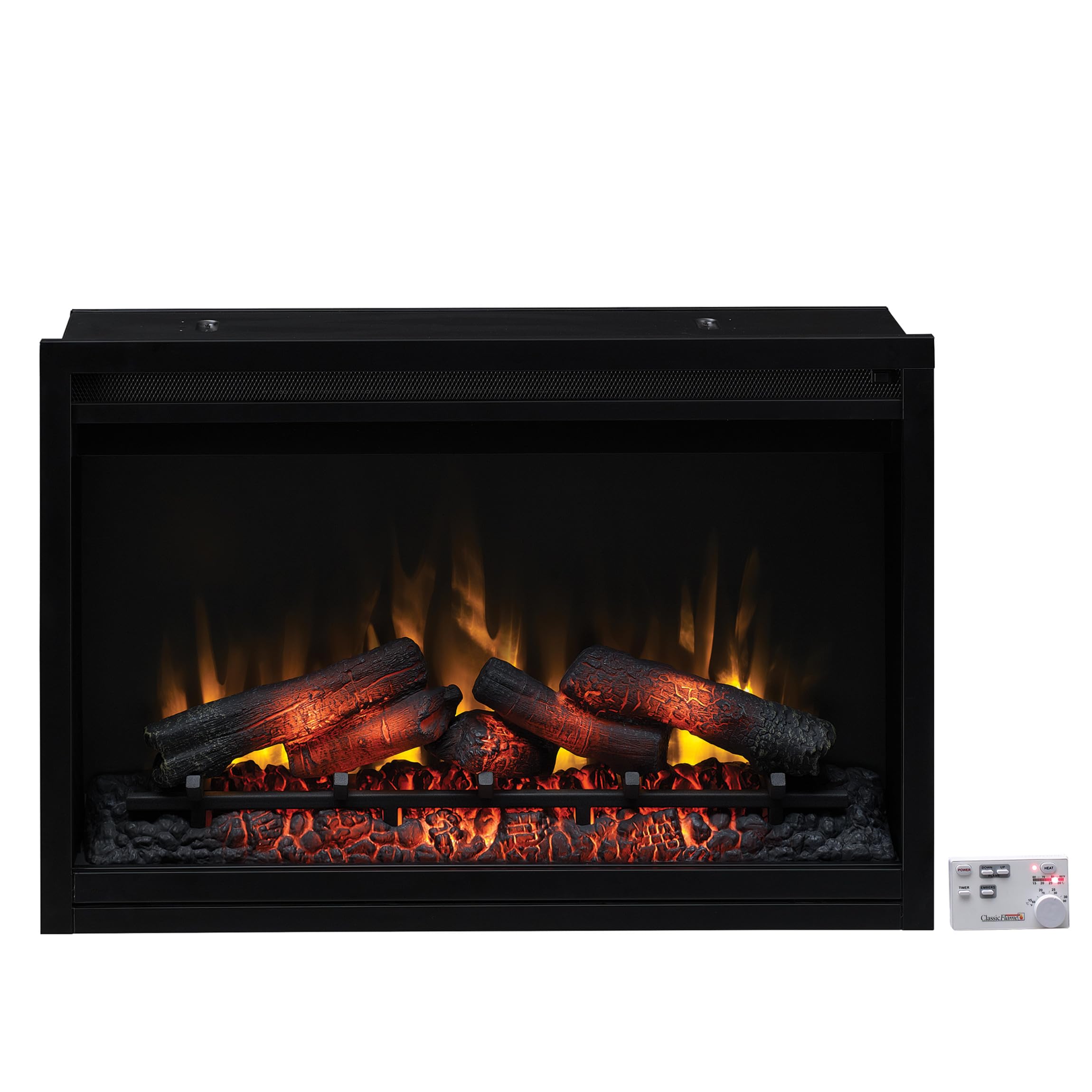 ClassicFlame 36-Inch Traditional Built-In Electric Fireplace Insert - 120V - Perfect for Living Rooms, Bedrooms & Home Decor