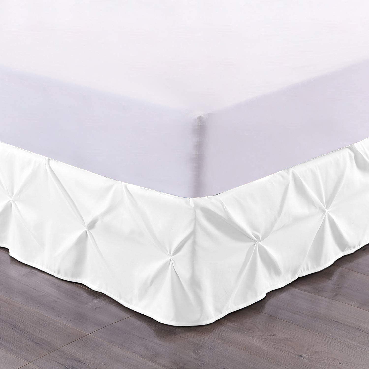 Premium 800 Thread Count 100% Pure Cotton Pinch Pleated Bed Skirt - 12