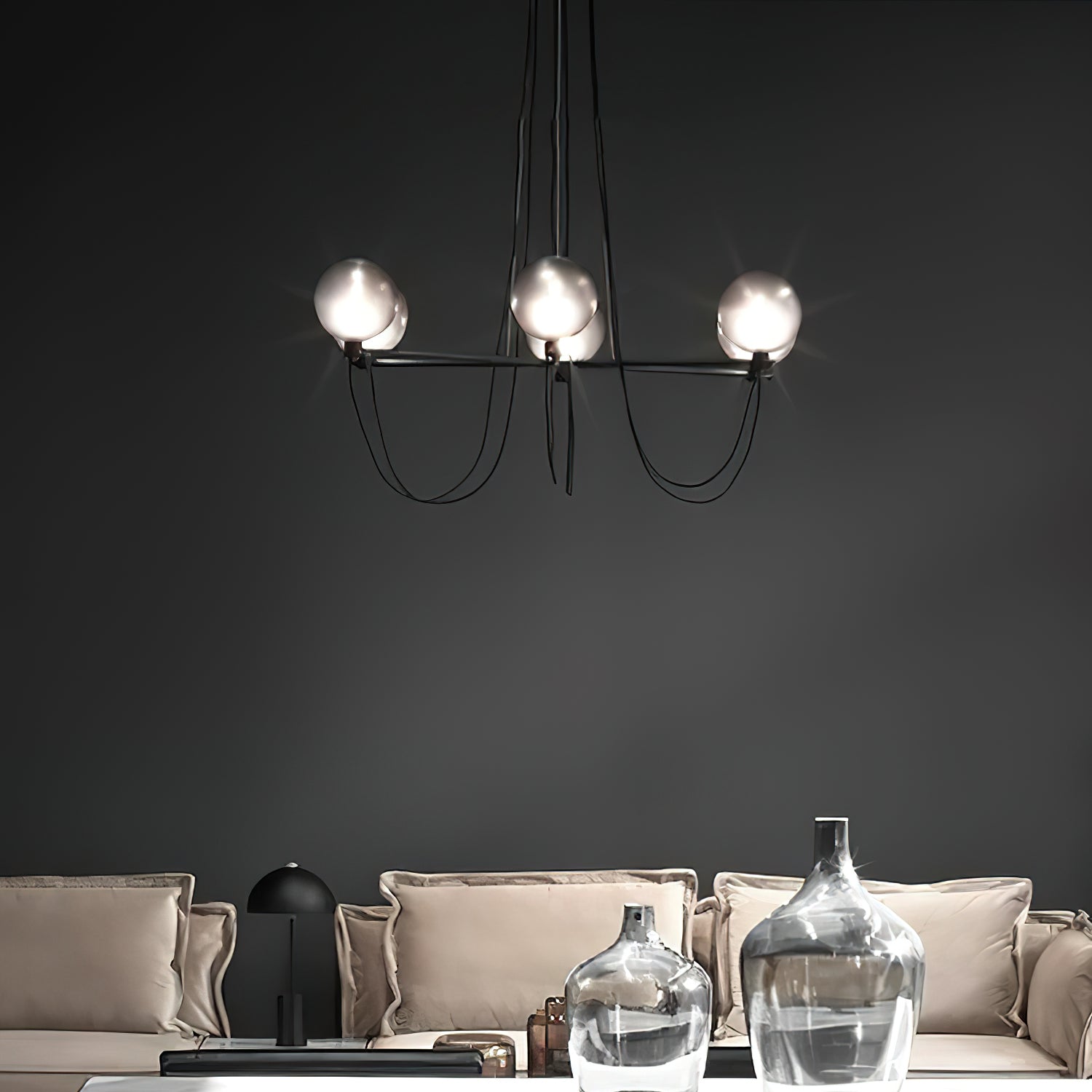 Bagnoregio Chandelier - Elegant Crystal Ceiling Light Fixture for Dining Room, Living Room & Bedroom Decor