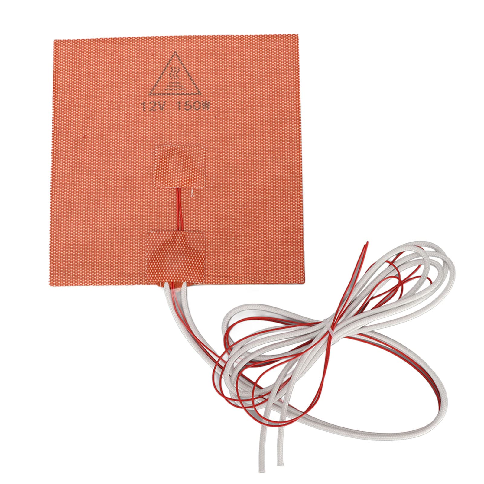 Mokernali 3D Printer Silicone Heated Pad - 150x150mm 12V 150W Heater Bed with Back Adhesive, High Temperature Resistant Heating Plate for 3D Printing - Perfect for ABS, PLA Filament Printing & Rapid Prototyping