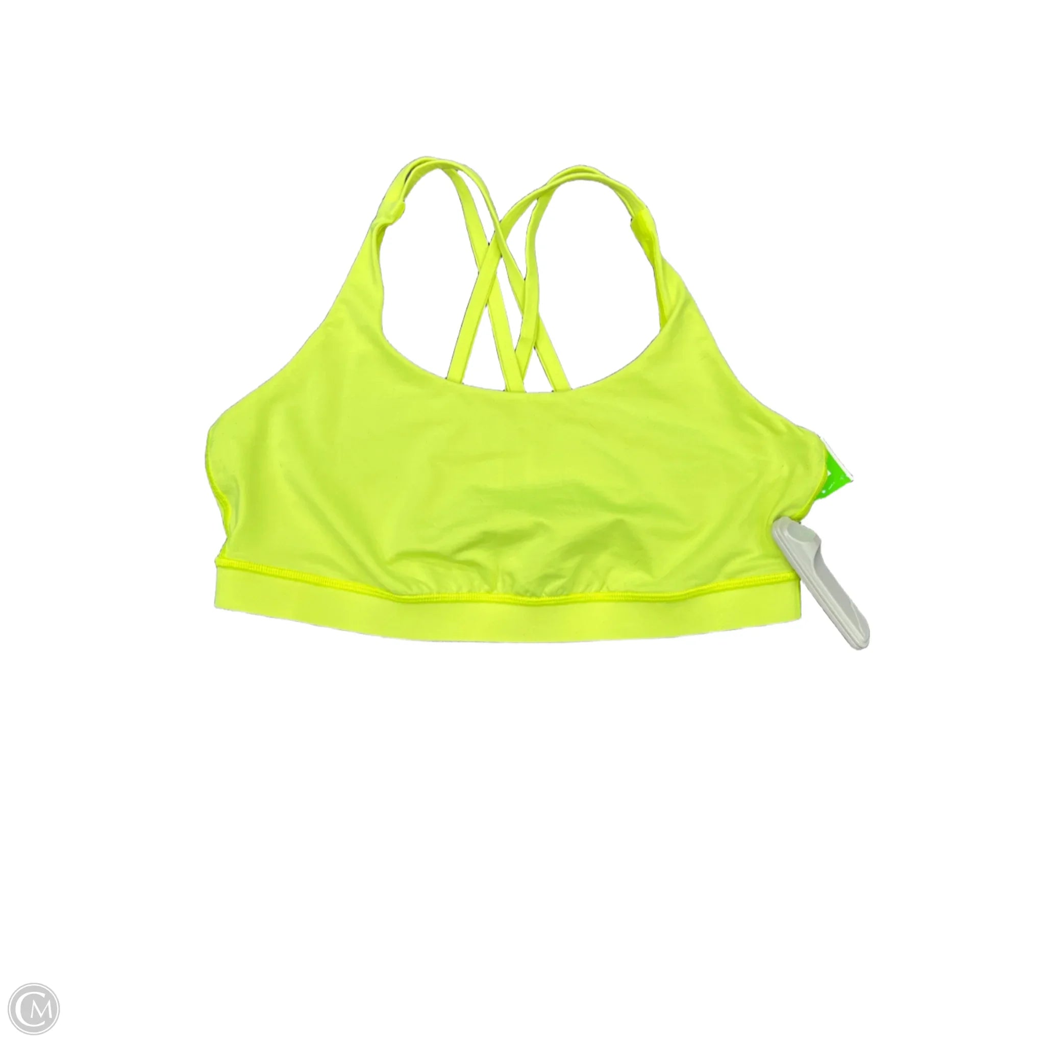 Lululemon Women's High Support Athletic Sports Bra - Size 12, Bright Yellow - Perfect for Running, Yoga & Gym Workouts