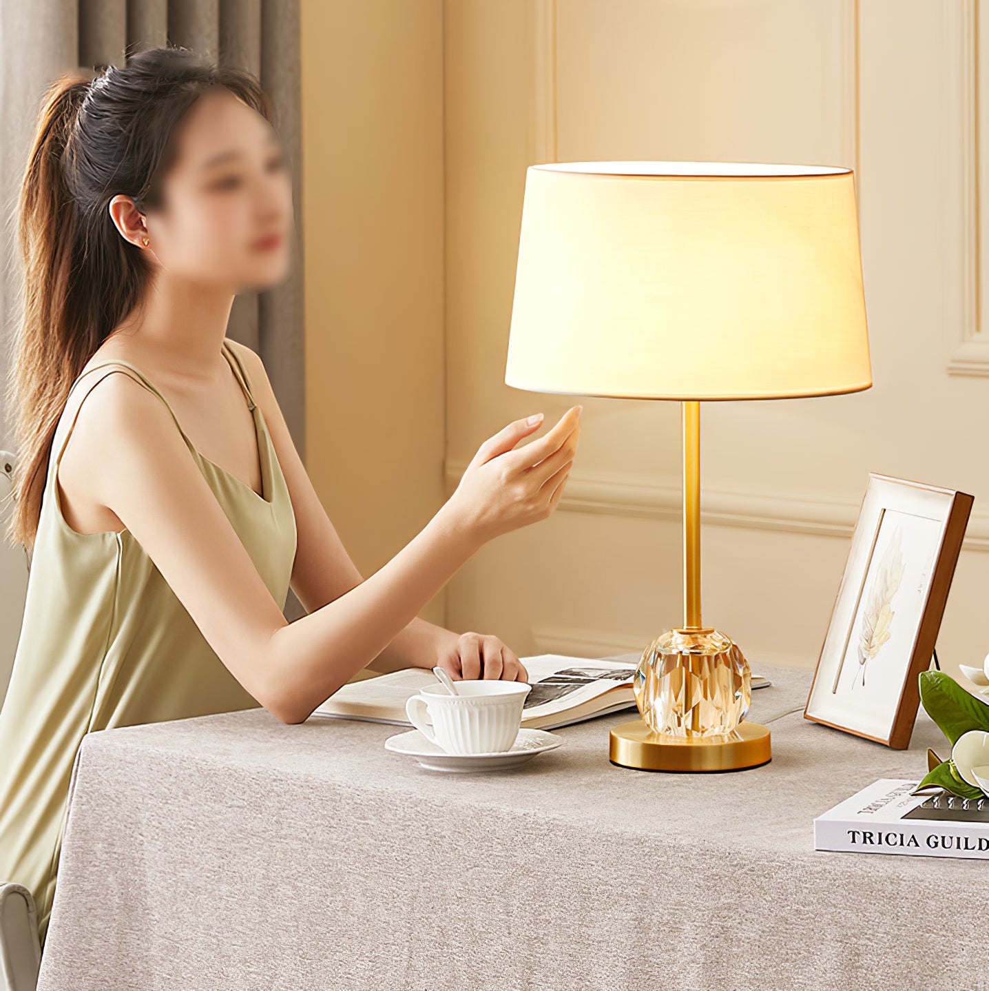Clom Table Lamp - Modern LED Desk Lamp with Adjustable Brightness & Color Temperature for Home Office, Bedroom, and Study Room | Perfect for Reading, Working, and Relaxing