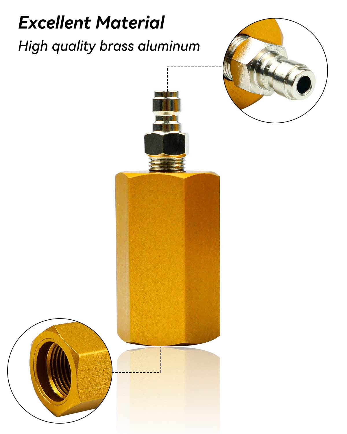Premium Aluminum Alloy CO2 Adapter for Soda Makers - M18*1.5 to 8mm Male Quick Plug Connector for Large CO2 Tanks & Carbonation Machines | Perfect for Home Bars, Restaurants & DIY Sparkling Water Makers