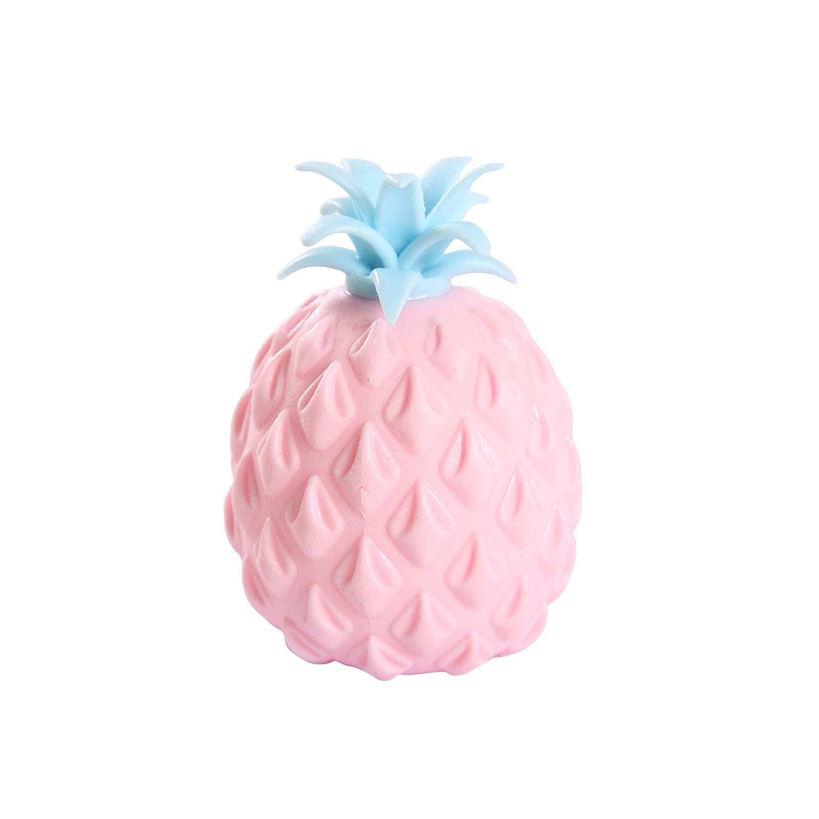 Kingsir Pineapple Shaped Stress Relief Ball - Slow Rising Squeeze Toy for Adults - Soft Stretchy Sensory Fidget Toy for Anxiety & Stress Relief - Office, Home, Car & Travel Use - Pink