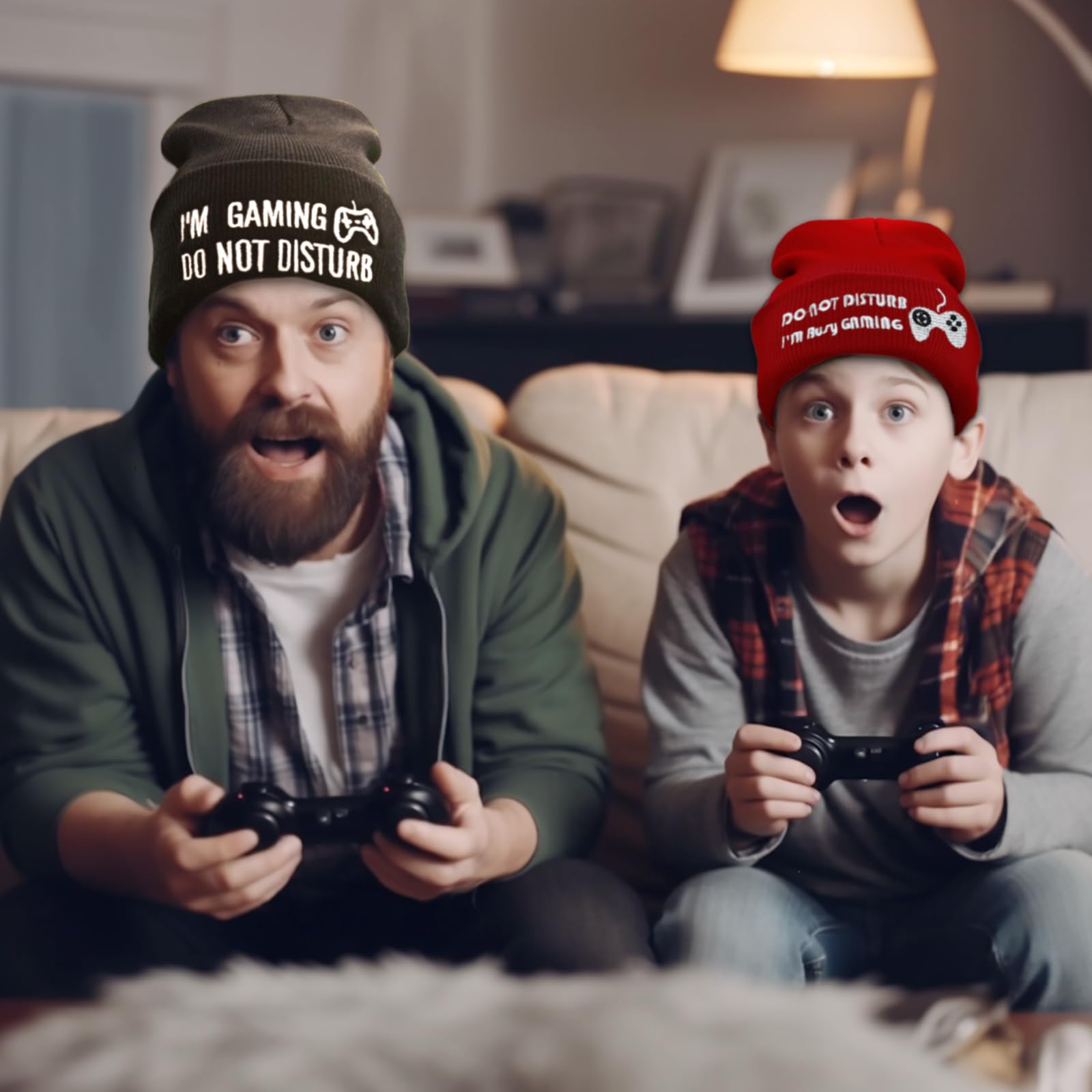 Funny Video Gamer Beanie & Socks Set - 'Do Not Disturb I'm Gaming' Novelty Skull Cap for Men - Perfect Gift for Gaming Lovers & Fathers Day - Great for Gaming Sessions, Esports Events & Relaxing at Home