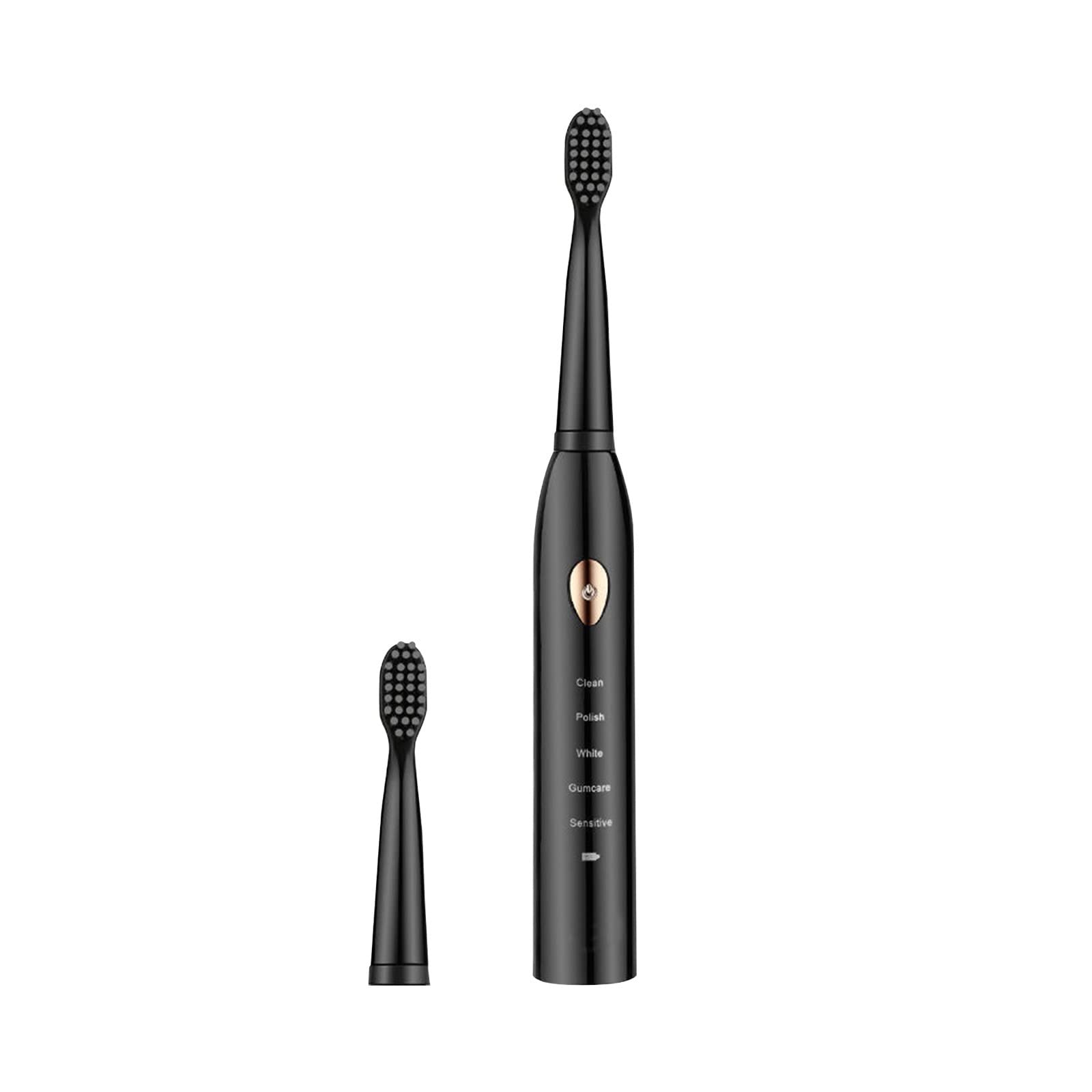 Rechargeable Electric Toothbrush for Adults - Sonic Toothbrush with 5 Cleaning Modes, 2 Brush Heads & IPX7 Waterproof - Gentle Teeth Cleaning for Sensitive Teeth & Gum Care - Perfect for Travel & Daily Oral Hygiene