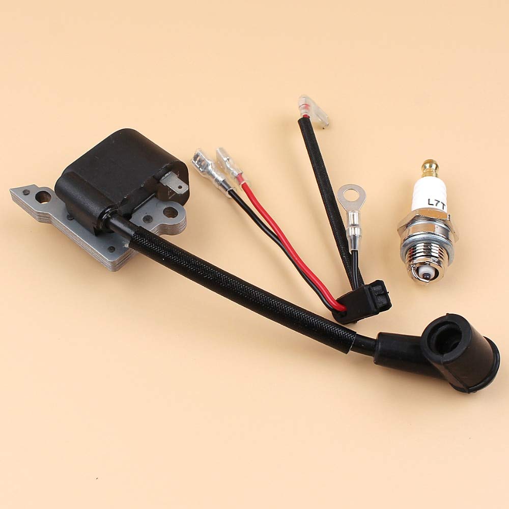 Husqvarna 240 235 136 137 141 23 26 36 41 Chainsaw Ignition Coil Module & Spark Plug Kit Replacement Parts - Compatible with Yuton - Perfect for Chainsaw Maintenance & Repair