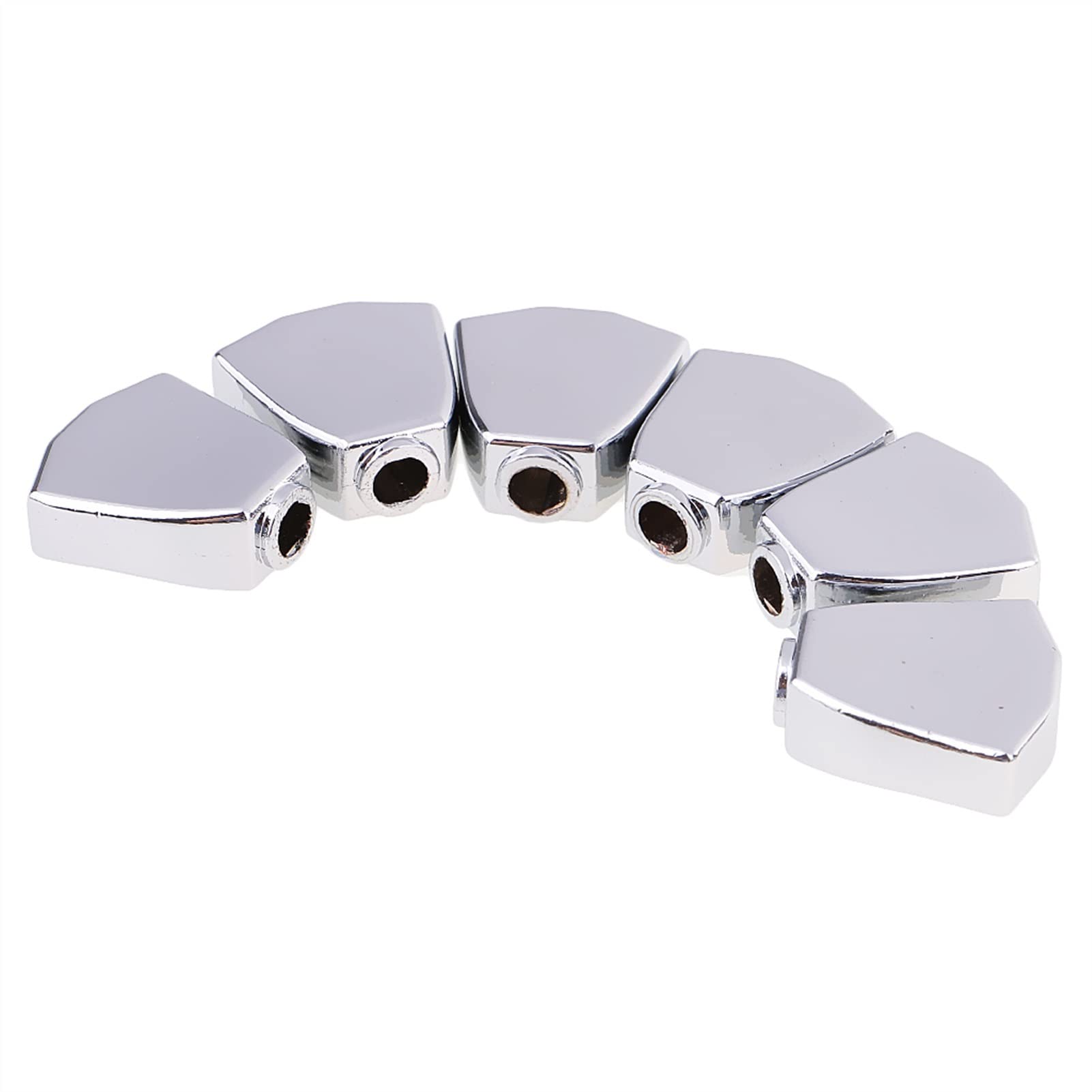 Premium Zinc Alloy Guitar Tuning Pegs - 6-Piece Machine Head Tuners with Replacement Buttons for Acoustic/Electric Guitars - Durable Guitar Parts Accessory for Smooth Tuning & String Changing
