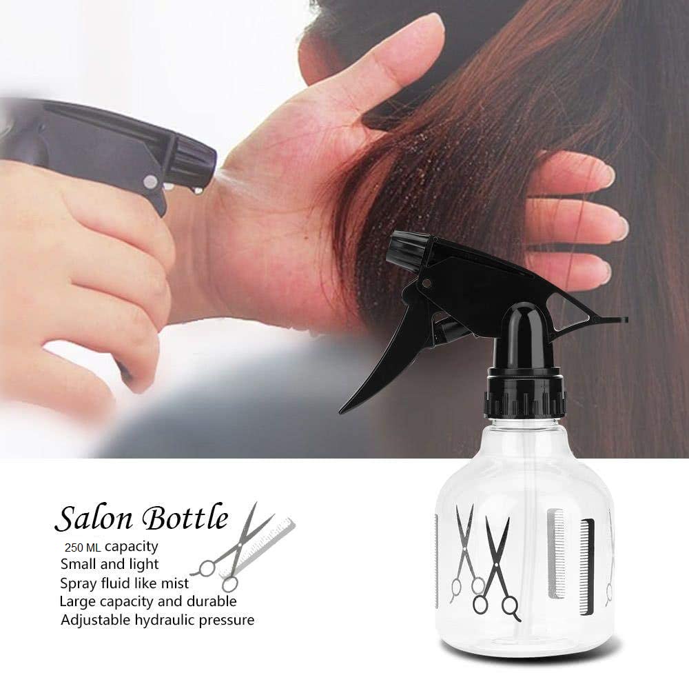 **MYYNTI Salon Spray Bottle 250ml - Empty Watering Can for Hair Styling, Barber Tools, Home Garden Plants, Kitchen Cleaning & Sanitizing (1 Pack) - Perfect for Salons, DIY Haircuts & Household Use**