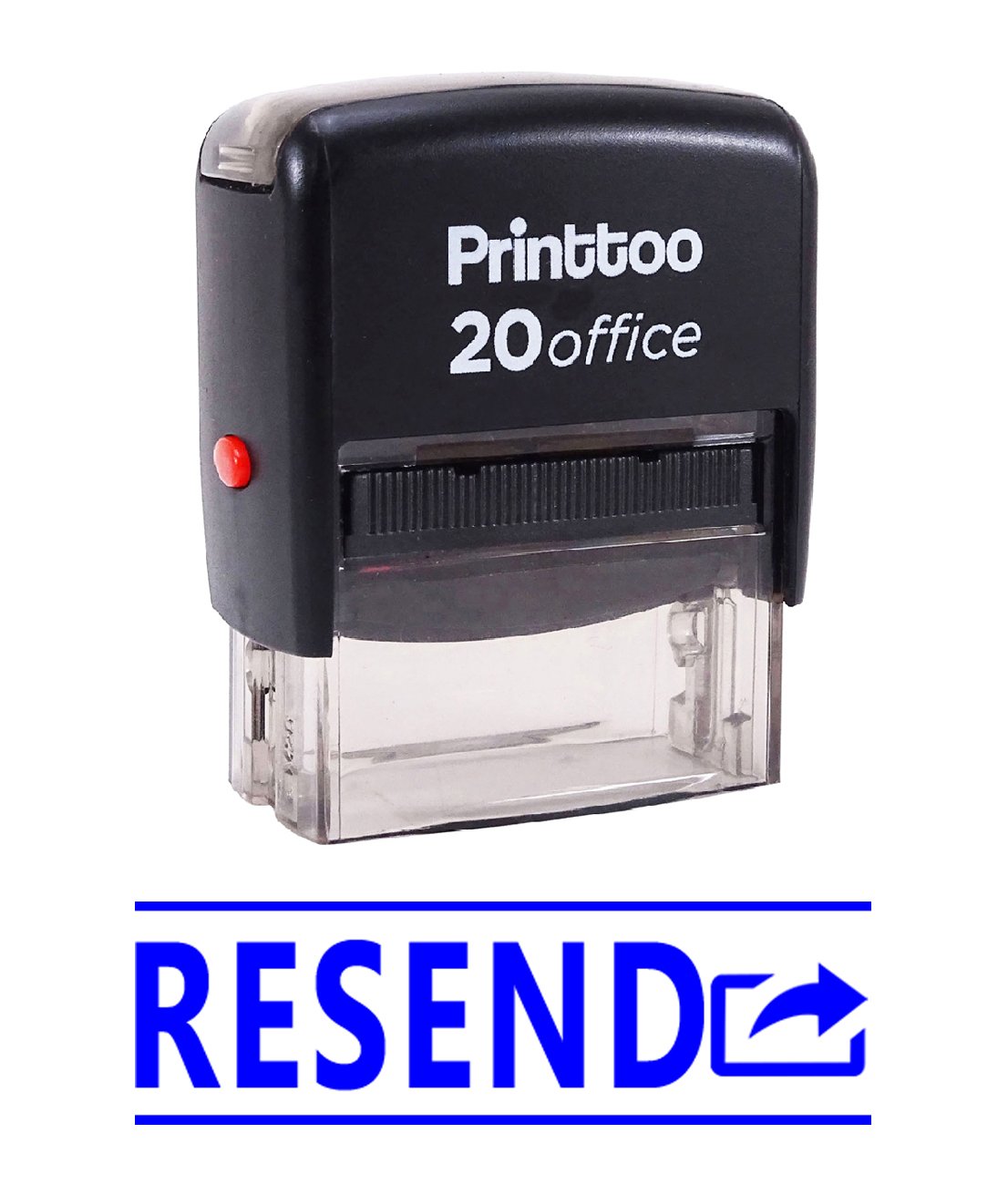 Custom Self-Inking Rubber Stamp for Office & Business - Blue Ink, Personalized Stationery Stamp - Perfect for Documents, Envelopes, Mail & Paperwork