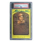 Authentic Eddie Mathews Signed 4x6 Milwaukee Braves HOF Plaque Card - PSA/DNA Certified #85025794 - Perfect for Baseball Memorabilia Collections & Sports Fan Gifts