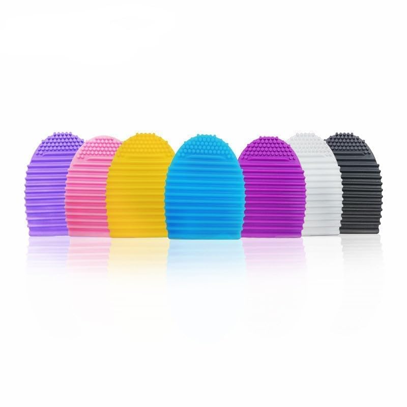KitchenFest® Eco-Friendly Silicone Finger Gloves for Makeup Brush Cleaning - Reusable, Non-Slip, Multi-Color (Small, 3-Pack) - Perfect for Beauty Blenders, Cosmetic Tools & Professional Makeup Artists