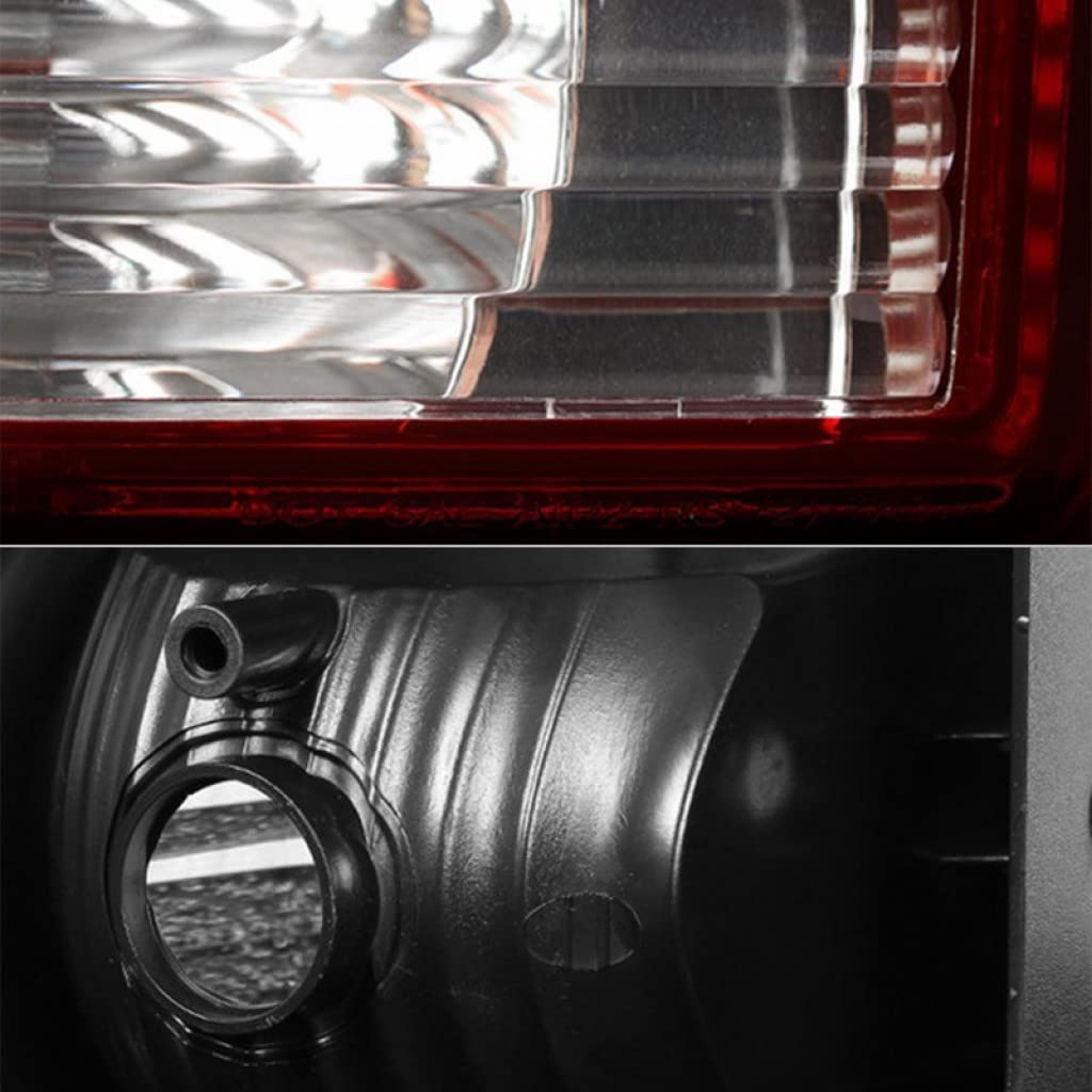 Xtune Red Smoked Tail Lights Pair for 2007-2011 Dodge Nitro - Direct OE Replacement (ALT-JH-DNIT07-OE-RSM) | 9031199 - Upgrade Your Ride with Stylish & Durable Lighting for Night Driving & Enhanced Visibility