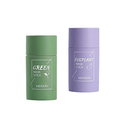 Convinced8 Green Tea Cleansing Mask Stick - Oil Control & Anti-Acne Face Mask for Men & Women | Purifying Clay Stick for All Skin Types (Sensitive Skin Friendly) | Deep Cleansing & Pore Minimizing | Perfect for Daily Skincare & Post-Workout Refresh (2 Pack)