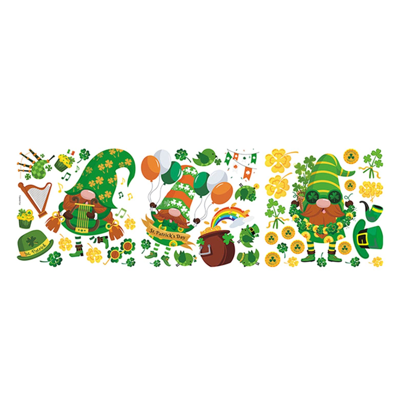 PVC Sticker Set - Cowboy & St. Patrick's Day Wall Decals for Refrigerator, Window, Living Room | Self-Adhesive Vinyl Stickers for Home & Office Decor
