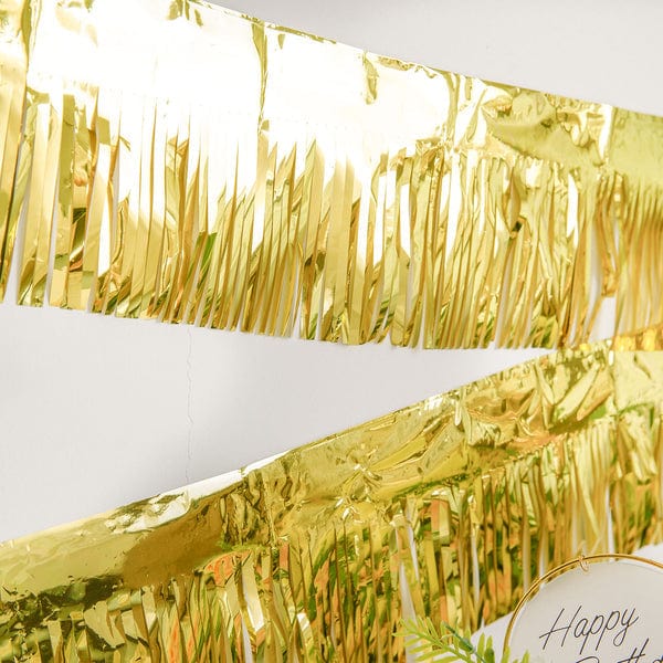 16 ft Metallic Foil Fringe Tassels Hanging Garland - Party Decorations for Birthday, Wedding, Baby Shower & Home Decoration