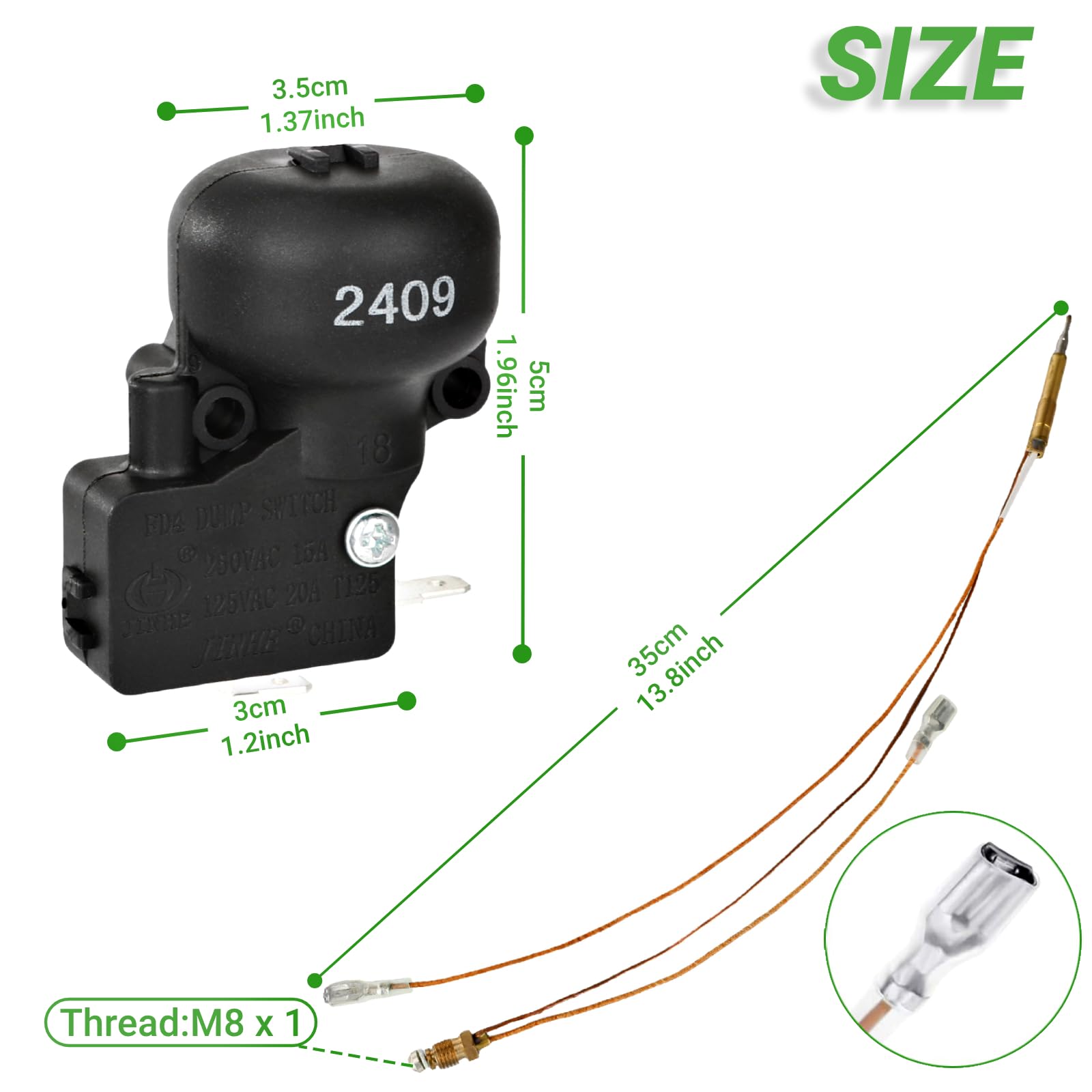 4-Pack Outdoor Patio Heater Thermocouples - 13.8