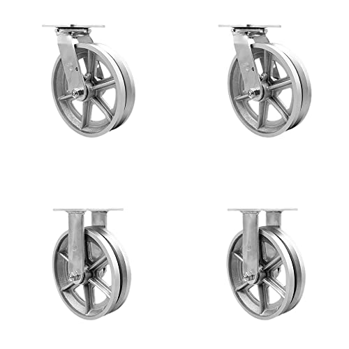 2 Swivel - 2 Rigid