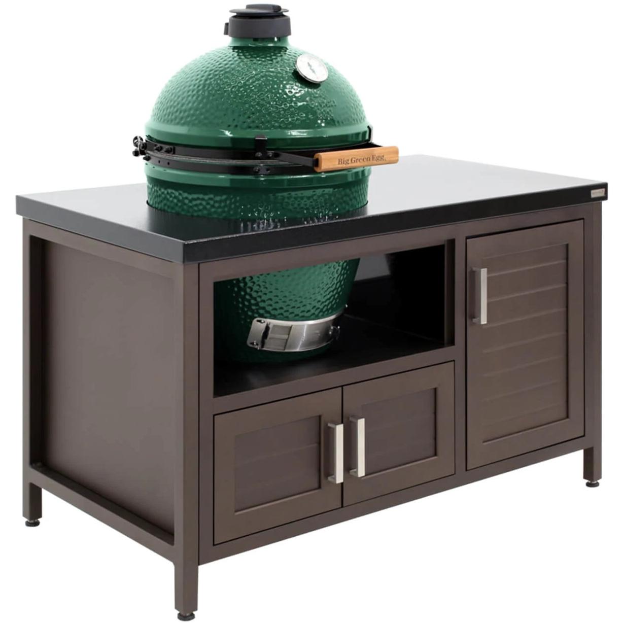 Big Green Egg 53-inch Modern Farmhouse Style Outdoor Grill Table for XL Egg (Model 127716) - Perfect for Backyard BBQs, Patio Cooking & Outdoor Entertaining
