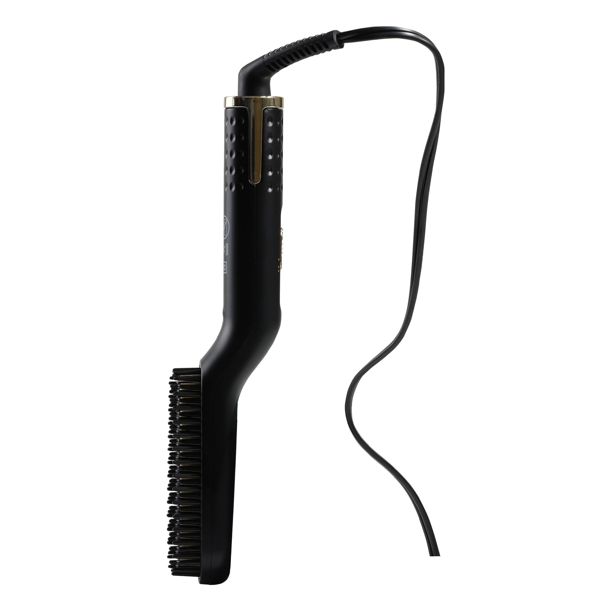 Professional Heated Beard Straightener Brush for Men with Ceramic Plates & Auto Shutoff - Includes Beard Oil & Balm Kit - Perfect for Styling, Taming & Smoothing Facial Hair at Home or Travel