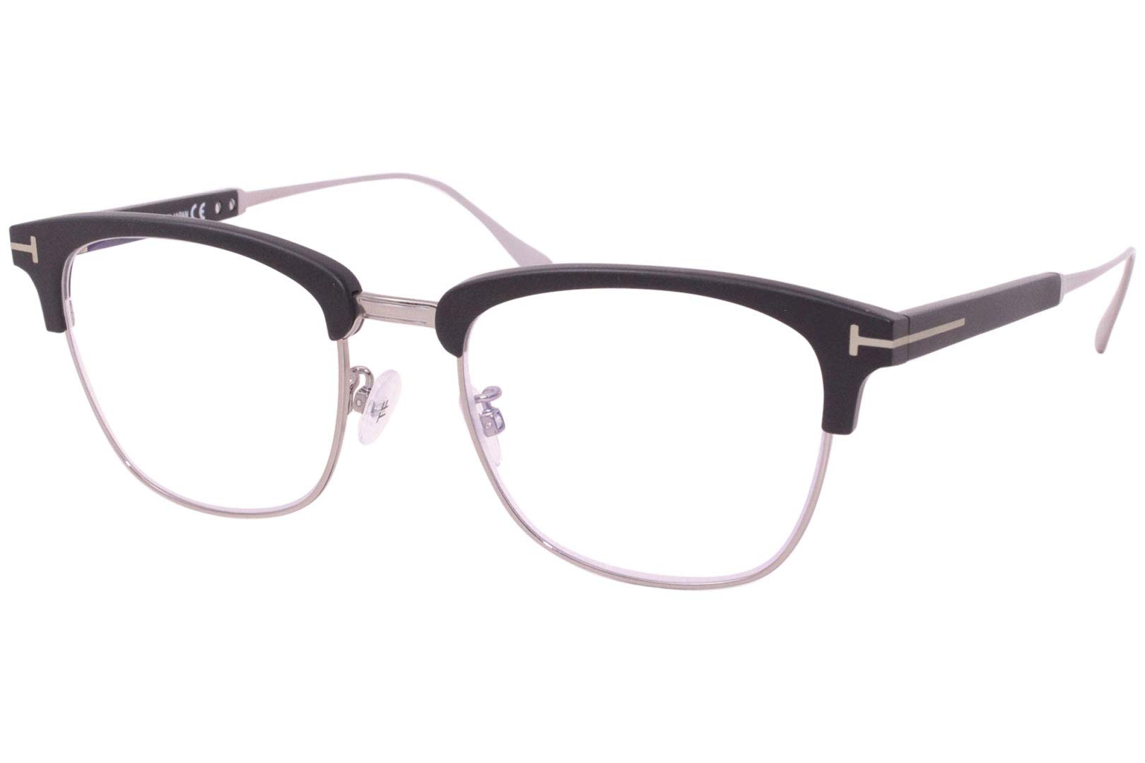Tom Ford FT 5590 Eyeglasses - Matte Black Frame with Shiny Dark Ruthenium/Blue Lenses | Premium Designer Glasses for Men & Women | Perfect for Work, Driving & Fashion Accessories