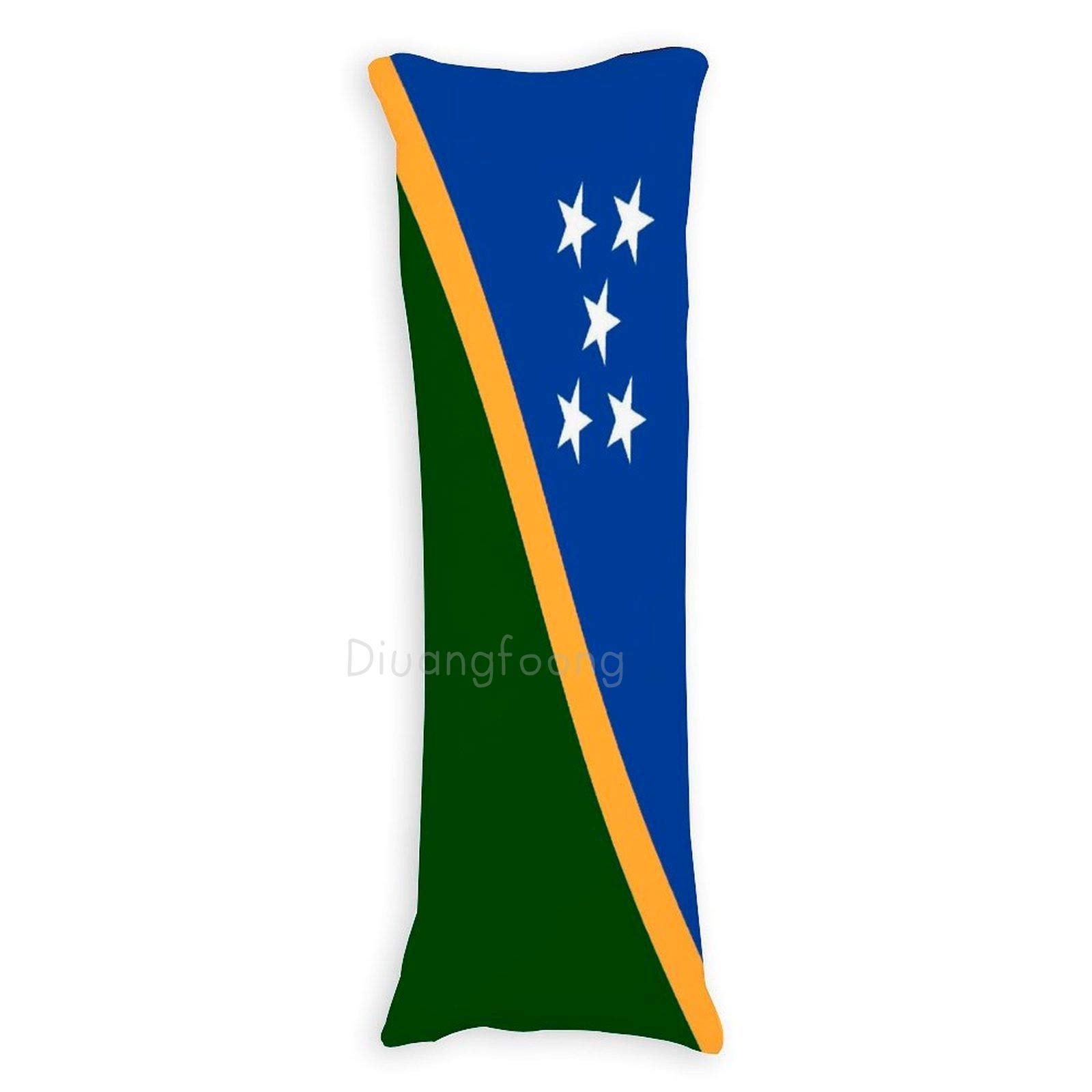 Solomon Islands Flag Body Pillow Cover 20x59 Inch - Decorative Couch Pillow Case with Zipper, Long Throw Pillow Cover for Sofa, Bed & Dorm Room - Perfect for Hugging, Lounging & Home Decor