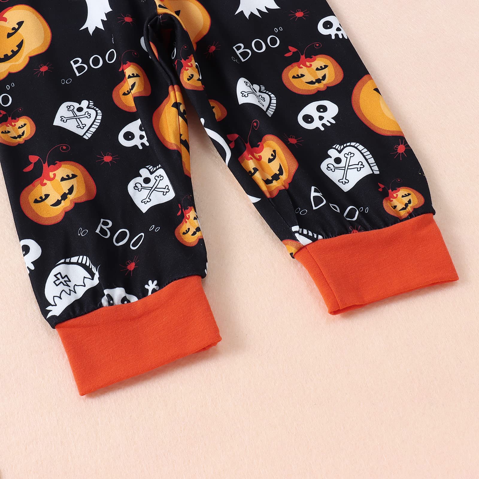 Ritatte Baby Boy Halloween Costume - Long Sleeve Pumpkin Ghost Hoodie & Pants Set for Toddlers | Fall Winter Outfit for Trick-or-Treating, Photo Shoots & Seasonal Parties