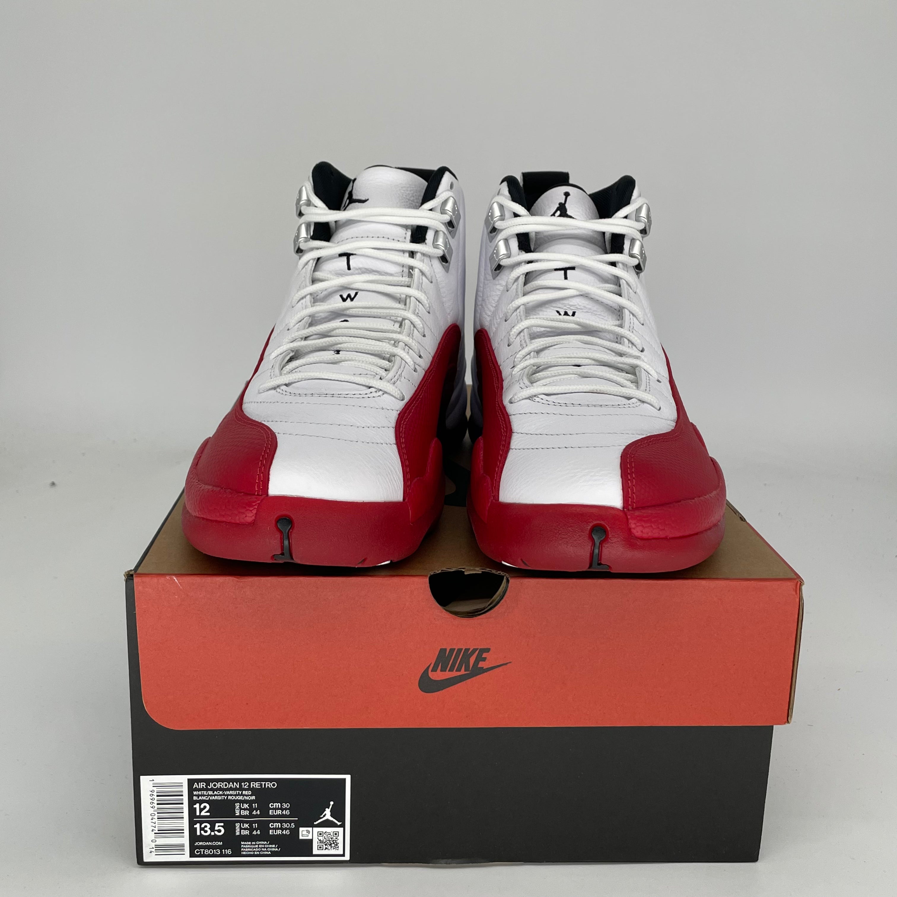 AIR JORDAN 12 CHERRY RED BASKETBALL SHOES SIZE 12 MEN'S CT8013-116 - Perfect for Basketball Games, Streetwear Fashion & Sneaker Collecting