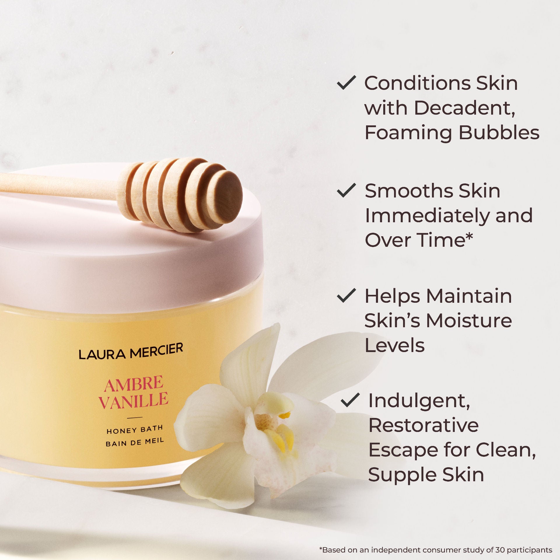 Laura Mercier Honey Bath - Luxurious Moisturizing Body Wash for Soft & Glowing Skin | Perfect for Relaxing Bath Time & Spa Day at Home