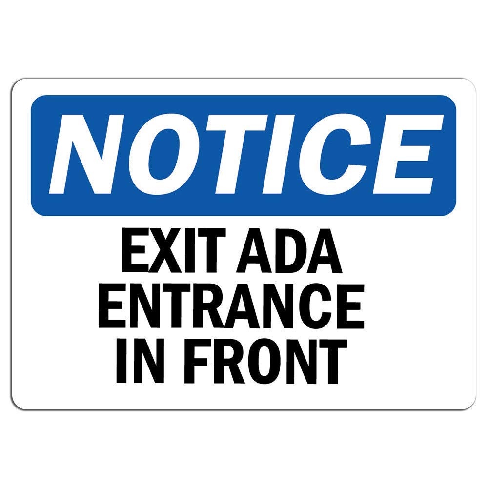ADA Compliant Exit Only Sign - 12x18 Inch Aluminum Traffic & Warehouse Notice Sign - Weatherproof & Durable 0.04 Thickness - Perfect for Storefronts, Warehouses & Public Buildings