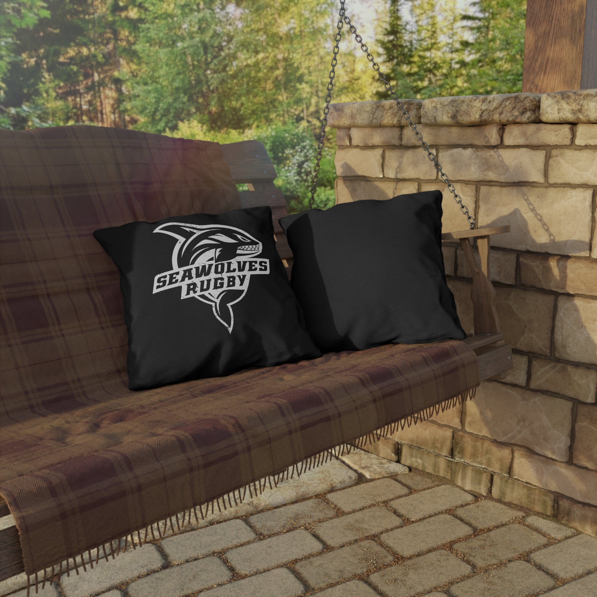 Seawolves Outdoor Pillow - Waterproof & UV Resistant Decorative Throw Pillow for Patio, Garden, Poolside - Perfect for Outdoor Furniture, Camping & Beach Decor
