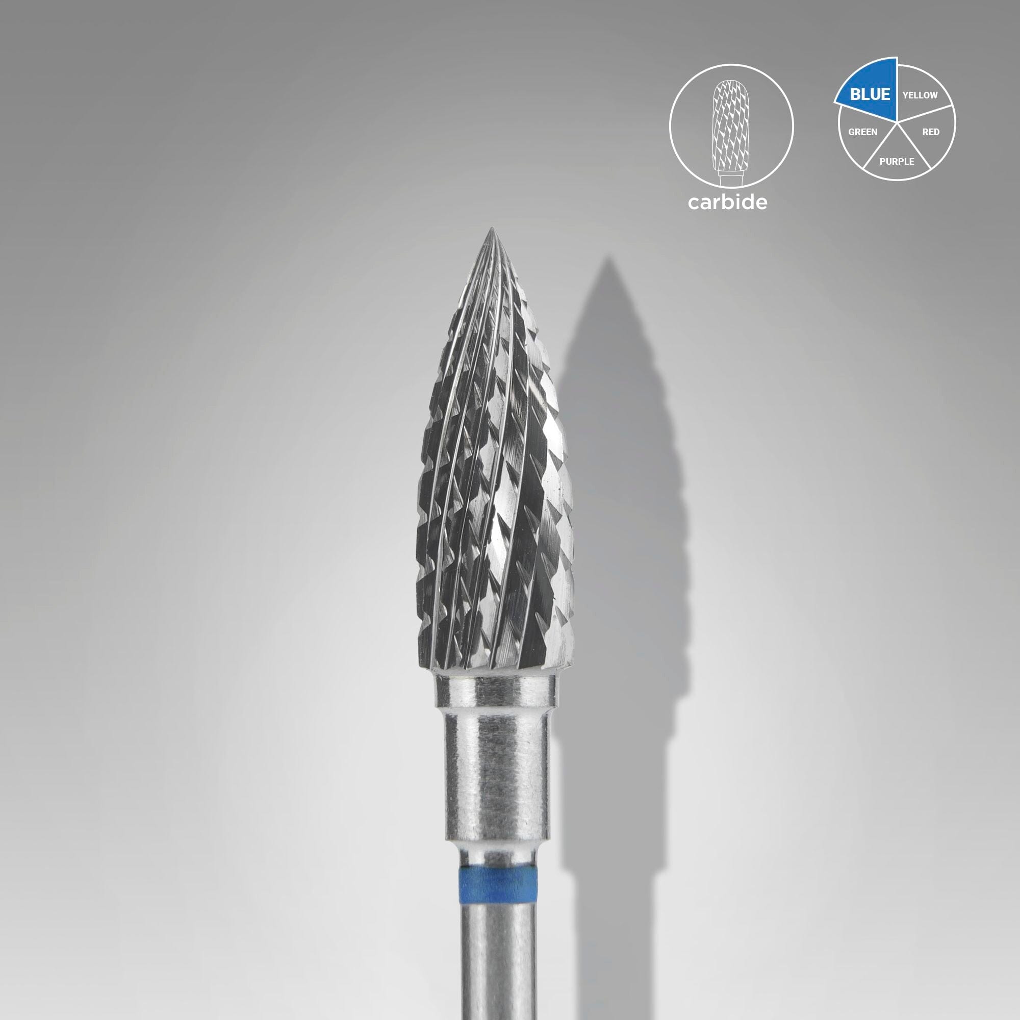 Staleks 5mm Carbide Nail Drill Bit Flame Blue - Professional Manicure & Pedicure Tool for Salon and Home Use