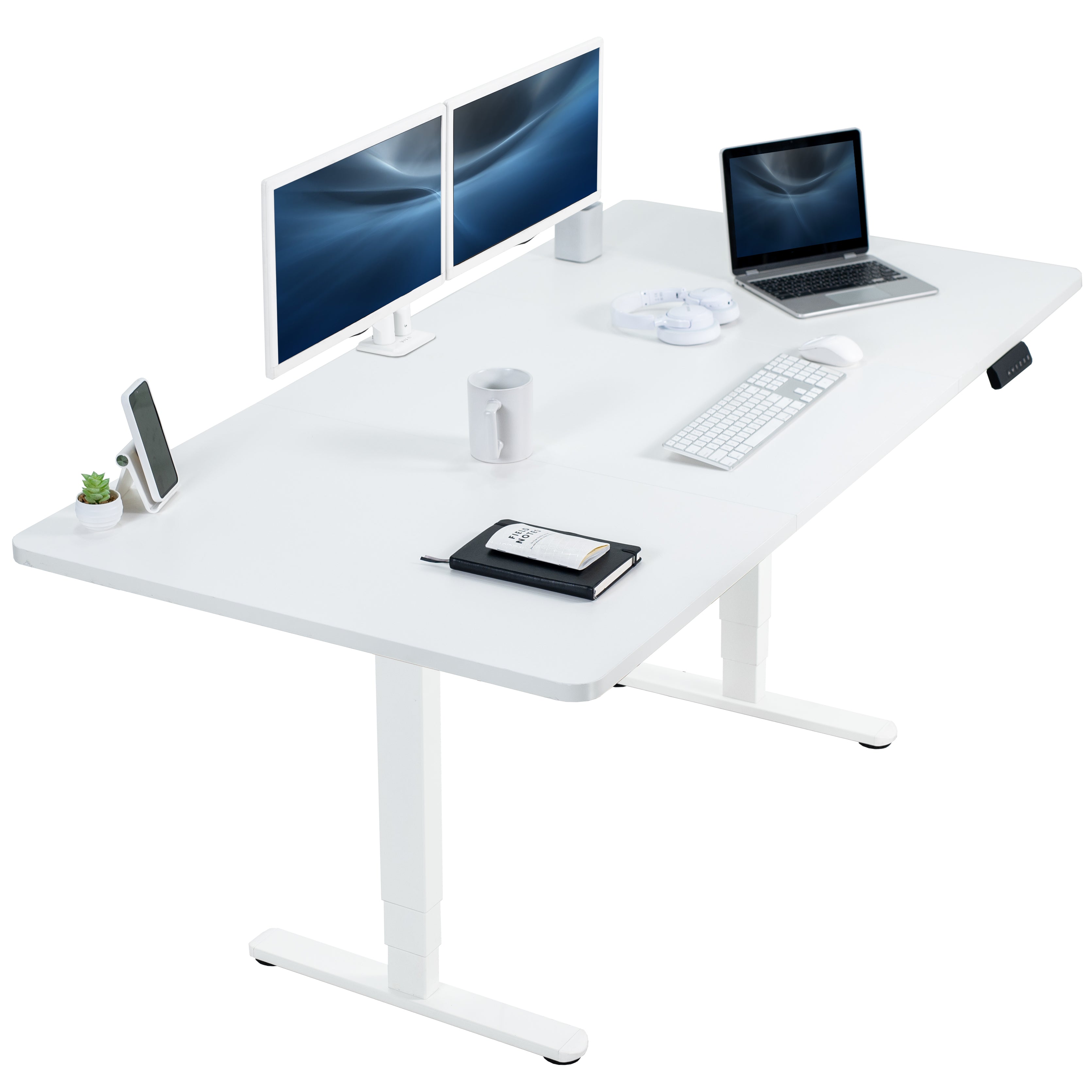 2B Series 71 x 36 Inch Electric Standing Desk with Push Button Memory Controller - Perfect for Home Office, Gaming & Workspace Ergonomics