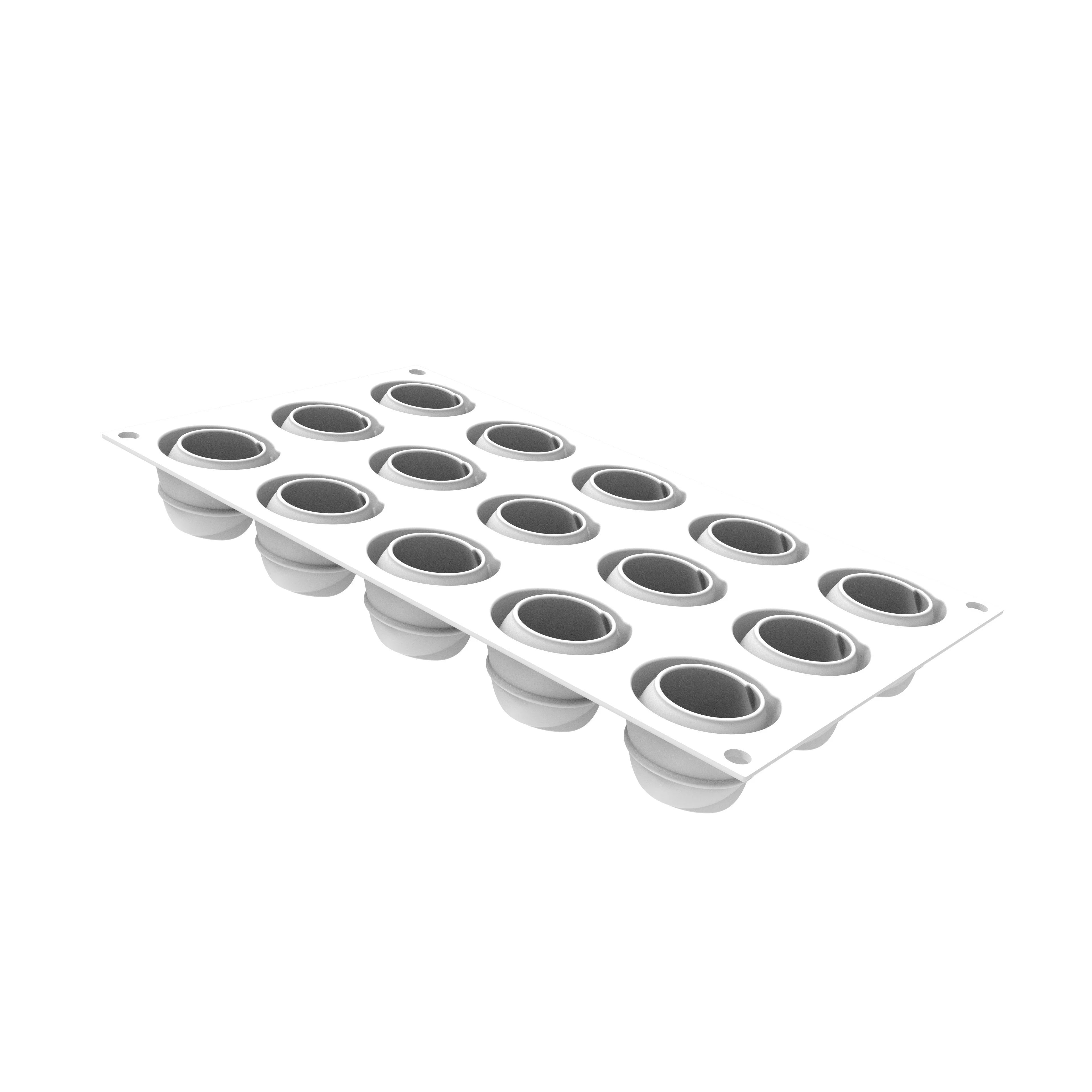 Silikomart Givre 30-Cavity Silicone Mold - 15 Unique Designs for Baking, Chocolate & Candy Making - Perfect for Christmas, Wedding & Party Desserts