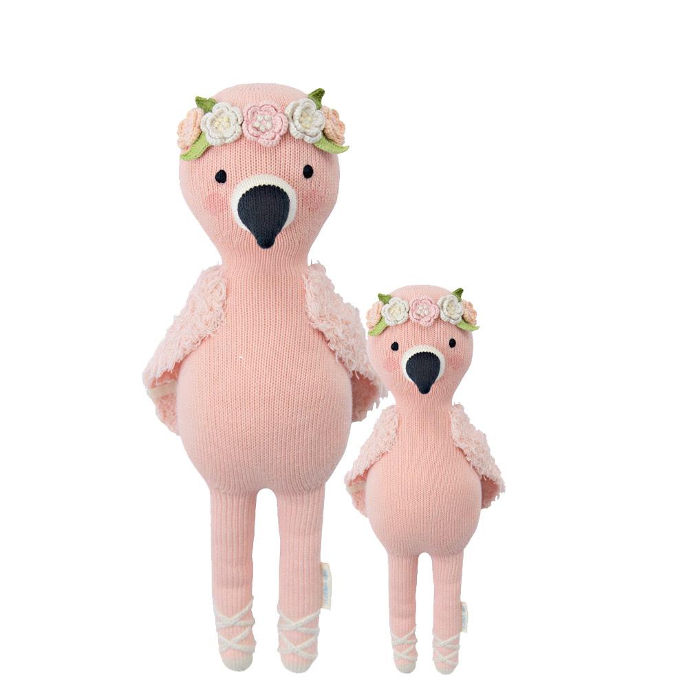 Handmade Knitted Flamingo Doll - Penelope the Flamingo | Unique Soft Plush Toy for Kids, Nursery Decor & Gift Idea