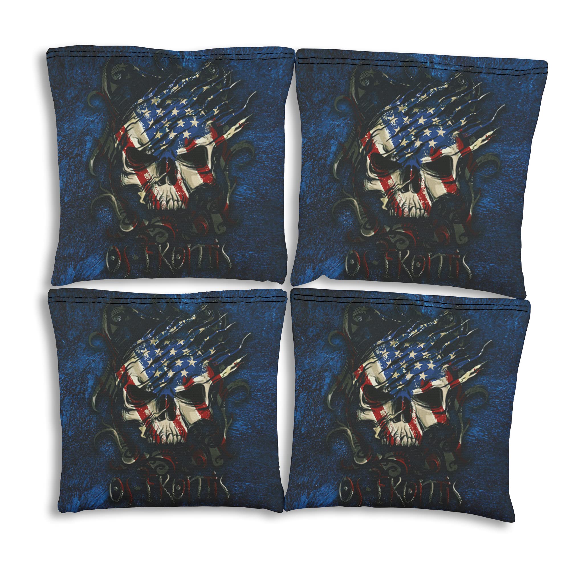 Professional Regulation Cornhole Bags Set of 4 - Tournament Approved 30+ Designs with Slick & Stick Technology - Perfect for Backyard Parties, Tailgating & Outdoor Games