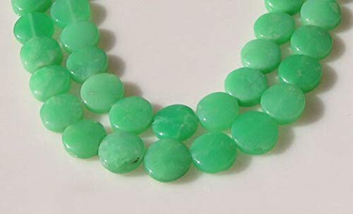 Natural Chrysoprase Agate 12x5mm Coin Beads for Jewelry Making - DIY Bracelet, Necklace & Earring Supplies - Healing Stone Beads for Spiritual Crafts