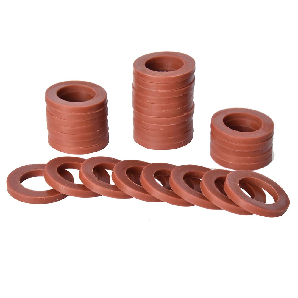 CALIDAKA Heavy Duty Silicone Garden Hose Washer Kit - 10 Pack Leakproof Water Hose Washers & O Rings for Secure, Watertight Connections - Perfect for Outdoor Faucets, Sprinklers, and Garden Irrigation Systems